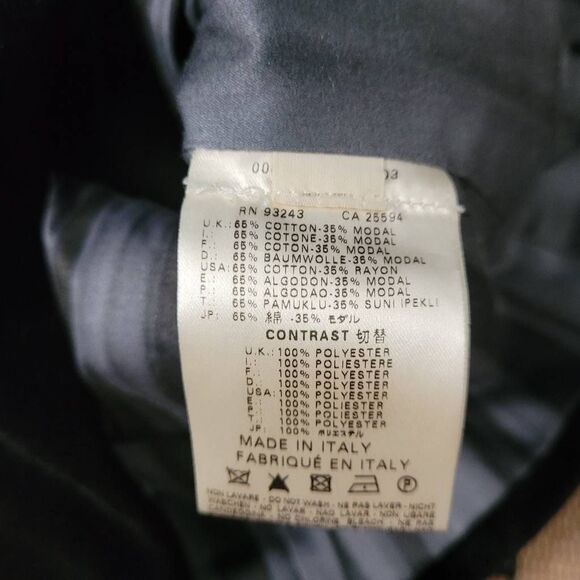 Diesel‎ Black Gold Black Double Breasted  Velvet Blazer Sz M Italy Goth Vampire - Picture 4 of 7